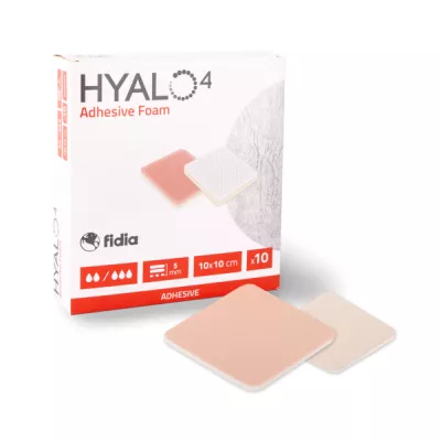 HYALO4 Silicone Adhesive Non-Border Foam Lite Dressing 10 x 10 cm