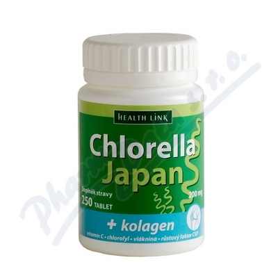 Chlorella Japan + kolagen tbl.250 - 195 Kč — Mujlekarnik.cz