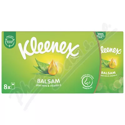 Kleenex Balsam chusteczki papierowe świeże Hanks mentol 4-warstwowe 8 x 9 szt