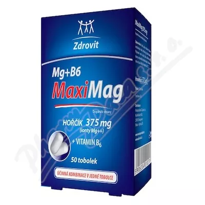 MaxiMag Magnesium 375mg+B6 50 kapsułek