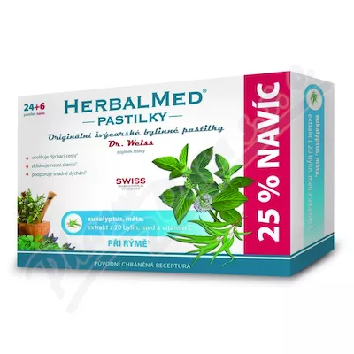 Pasta HerbalMed. Dr.Weiss Eucalyptus+mint+vit.C 24+6