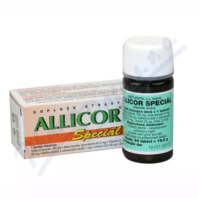 Allicor Super Garlic+vitamin C 60 tabletek