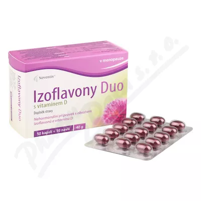 Izoflawony Duo z witaminą D cps.50+10