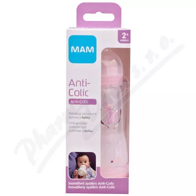 MAM Anti Colic butelka różowa 260ml