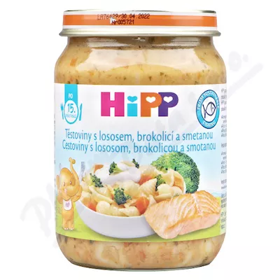 HiPP MENU BIO Těst.s losos.. brok. a smet. 250g