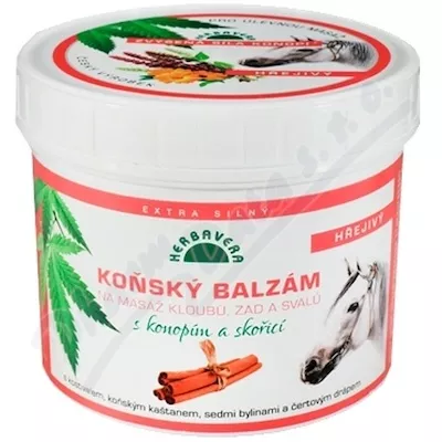 Balsam koński ciepły konopno-cynamonowy HERBAVERA 500ml