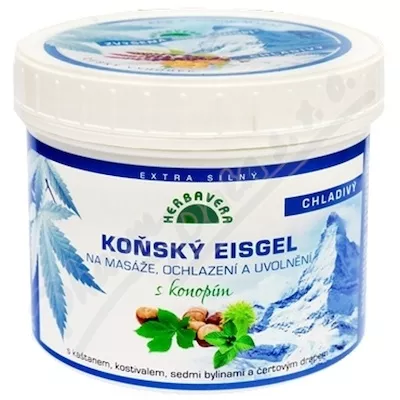 Konopný eisgelHERBAVERA s mátou a mentolem 500ml