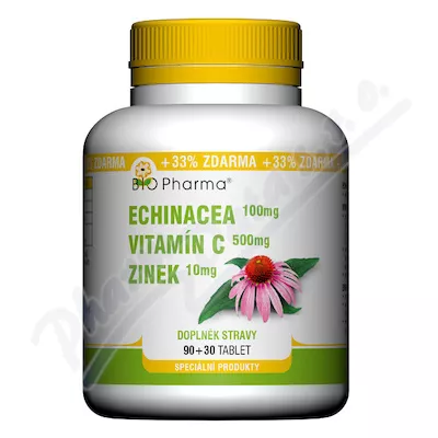 Echinacea 100mg+Vit.C 500mg+Zinc10mg tbl.90+30