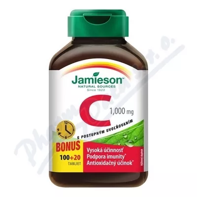 JAMIESON Witamina C 1000mg o stopniowym uwalnianiu tbl.100+20