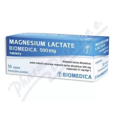 Mleczan magnezu Biomedica 500mg tbl.nob.50