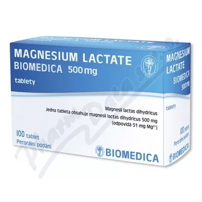 Mleczan magnezu Biomedica 500mg tbl.nob.100