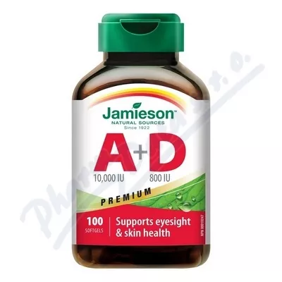 JAMIESON Vitamíny A+D 10000/800 IU Premium cps.100