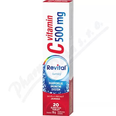 Revital C vitamin 500mg jahoda tbl.eff.20