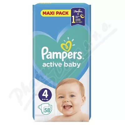 Pampers Active Baby 4 Maxi 9-14kg 58szt