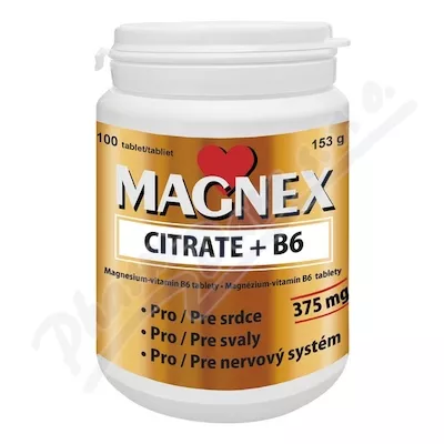 Cytrynian Magnex 375mg+B6 tbl.100