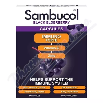 SAMBUCOL Immuno Forte + vitamin C + zinek tob.30