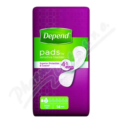 Depend Pads mini wkładki dla kobiet na nietrzymanie moczu 14szt