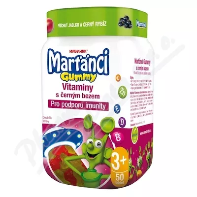 Martians Gummy czarne bez 50szt