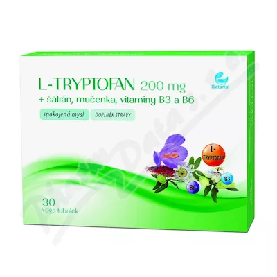 L-TRYPTOFAN 200mg+szafran+muscat SETARIA 30 saszetek