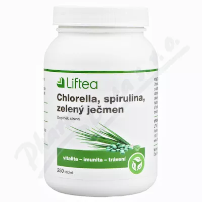 LIFTEA Chlorella/Spirulina/Zielony jęczmień tbl.250