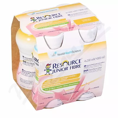 Resource Junior Fibre Strawberry 4x200ml