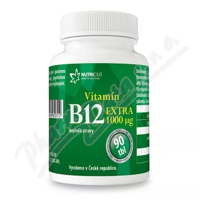 Nutricius Witamina B12 EXTRA 1000 g 90 tabletek