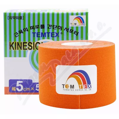 Taśma kinesio TEMTEX pomarańczowa 5cmx5m