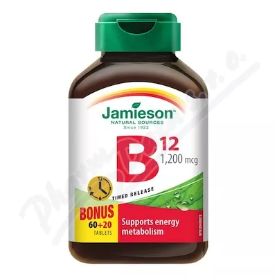 JAMIESON Witamina B12 1200mcg z tbl.80 po uwalnianiu