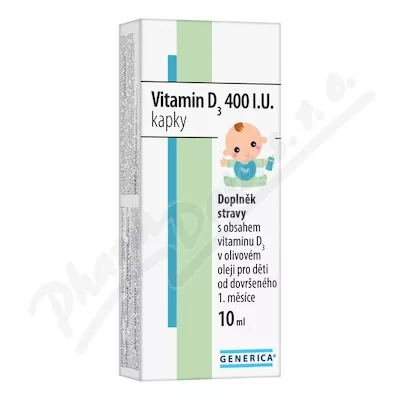 Witamina D3 400 j.m. krople 10 ml Generica