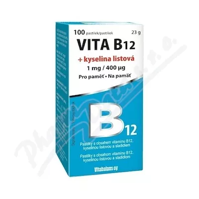 Vita B12+kwas foliowy 1mg/400mcg tbl.100