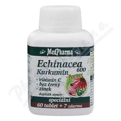 MedPharma Echinacea 600 Forte + kurkumina tbl.67