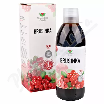 Brusinka 100% šťáva 500ml EKOMEDICA