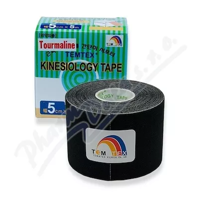 TEMTEX kinesio tejp.Tourmaline černá 5cmx5m