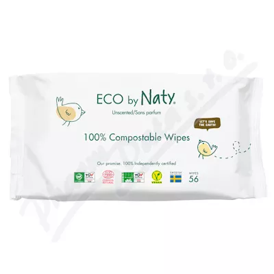 Bezzapachowe chusteczki nawilżane Eco by Naty 56 szt