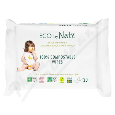 Eco by Naty vlhčené ubrousky bez vůně 20ks