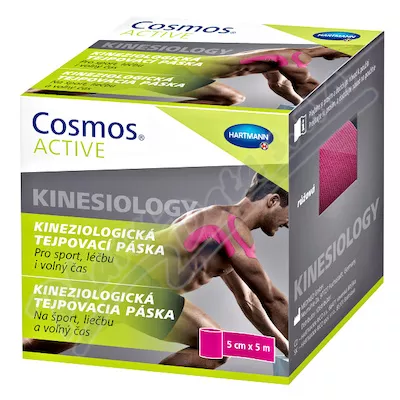 Taśma kinezjologiczna Cosmos Active różowa 5cmx5m