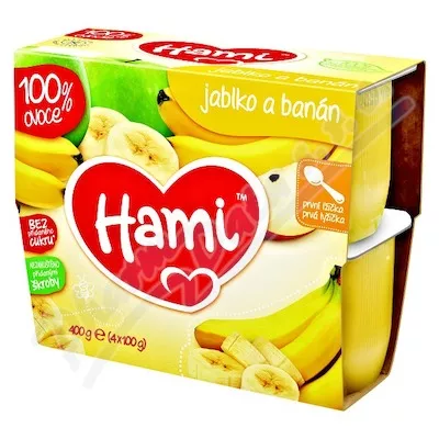 Hami 100% jabłko i banan 4x100g 4M