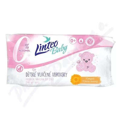 LINTEO BABY chusteczki nawilżane z nagietkiem 72szt