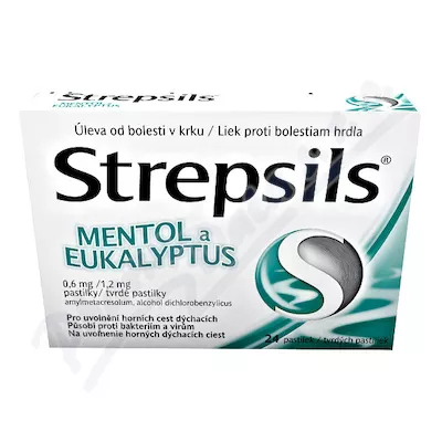 Strepsils Mentol i Eukaliptus 0,6mg/1,2mg pas.24