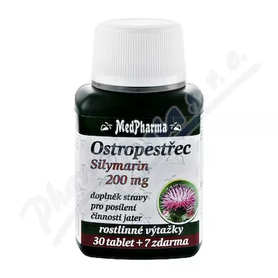 MedPharma Ostropest plamisty (sylimaryna 200mg) tbl.37