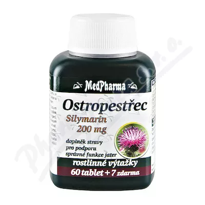 MedPharma Ostropest plamisty (sylimaryna 200mg) tbl.67