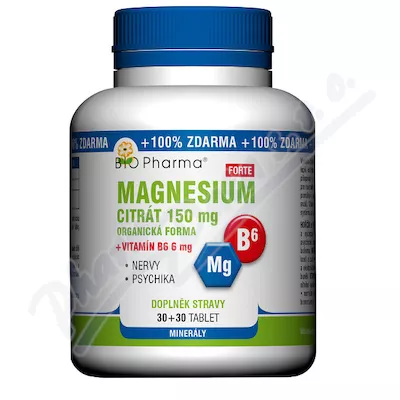 Cytrynian magnezu Forte 150mg+Wit.B6 6mg tbl.30+30