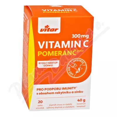 Vitar Witamina C 300mg+rokitnik+cynk saszetki 20x2g