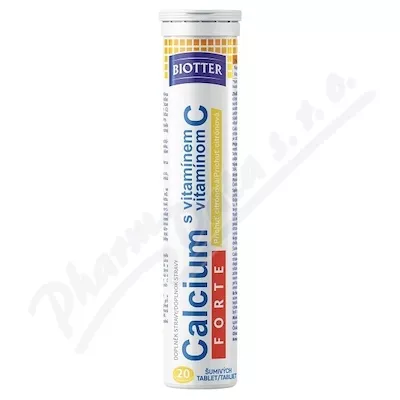 Biotter Calcium Forte z wit.C lemon 20szt tbl.