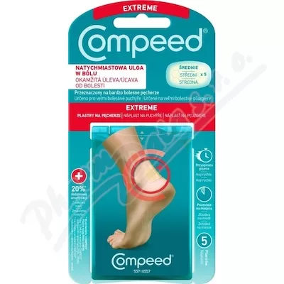 COMPEED Extreme plaster na pęcherze pięty średni 5szt