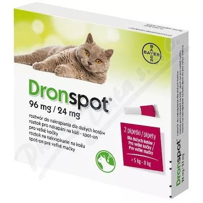 Dronspot 96mg/24mg big cats spot-on 2x1,12ml