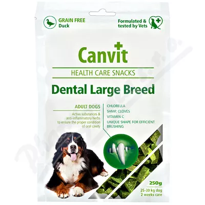 Canvit Snacks Dental Large Breed pro psy 250g - Veterinární přípravky a potřeby pro vaše mazlíčky.