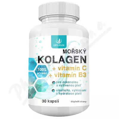 Allnature Kolagen morski+vit.C+vit.B3 cps.30