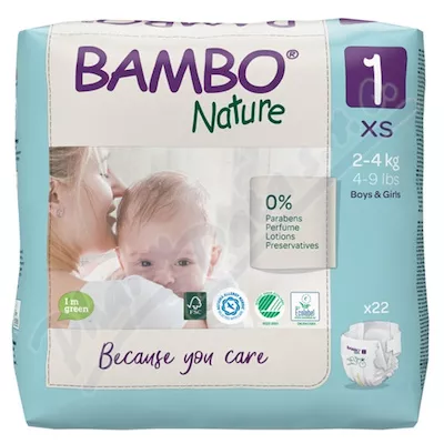 Pieluchomajtki dla niemowląt Bambo Nature 1 2-4kg 22szt