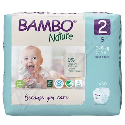 Bambo Nature 2 pieluchomajtki dla niemowląt 3-6kg 30szt